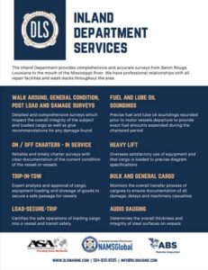 Inland marine equipment surveys and barge, towboat and vessel appraisals