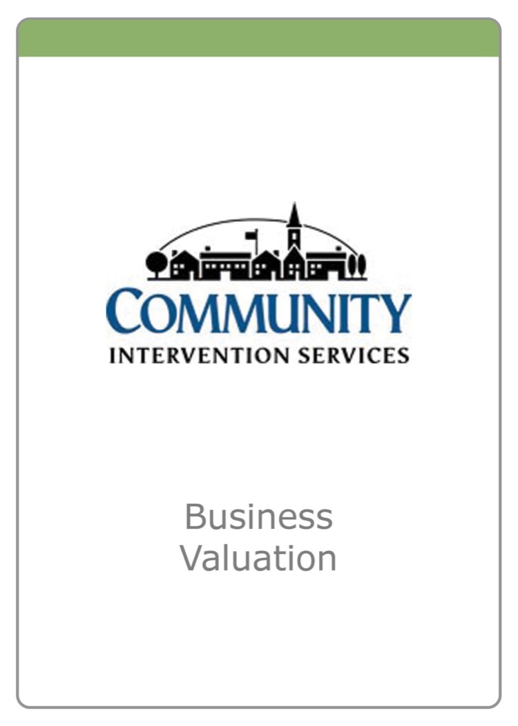 Community Intervention Services business valuation — Business Valuation