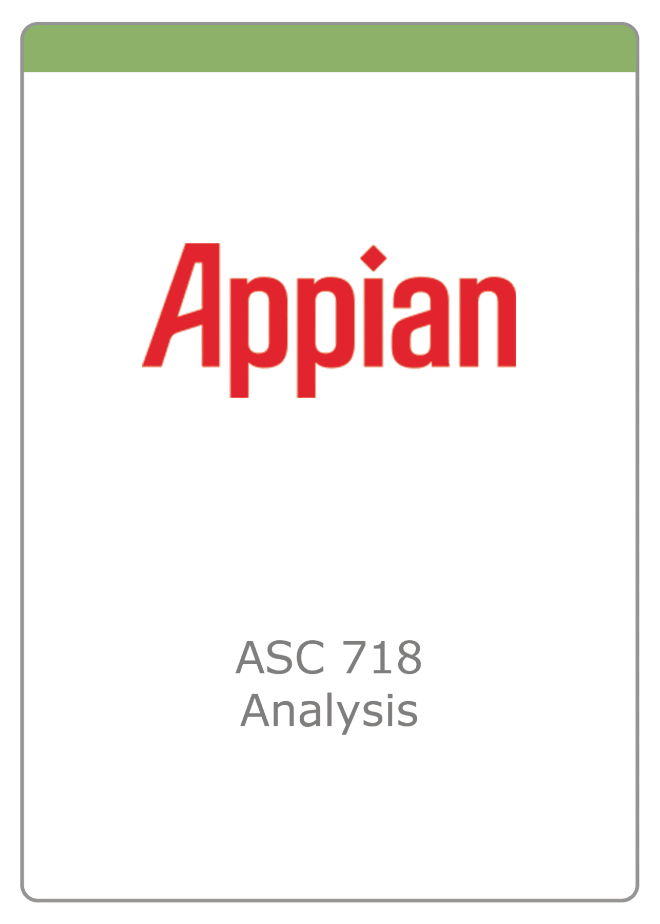 Appian — ASC 718 Analysis