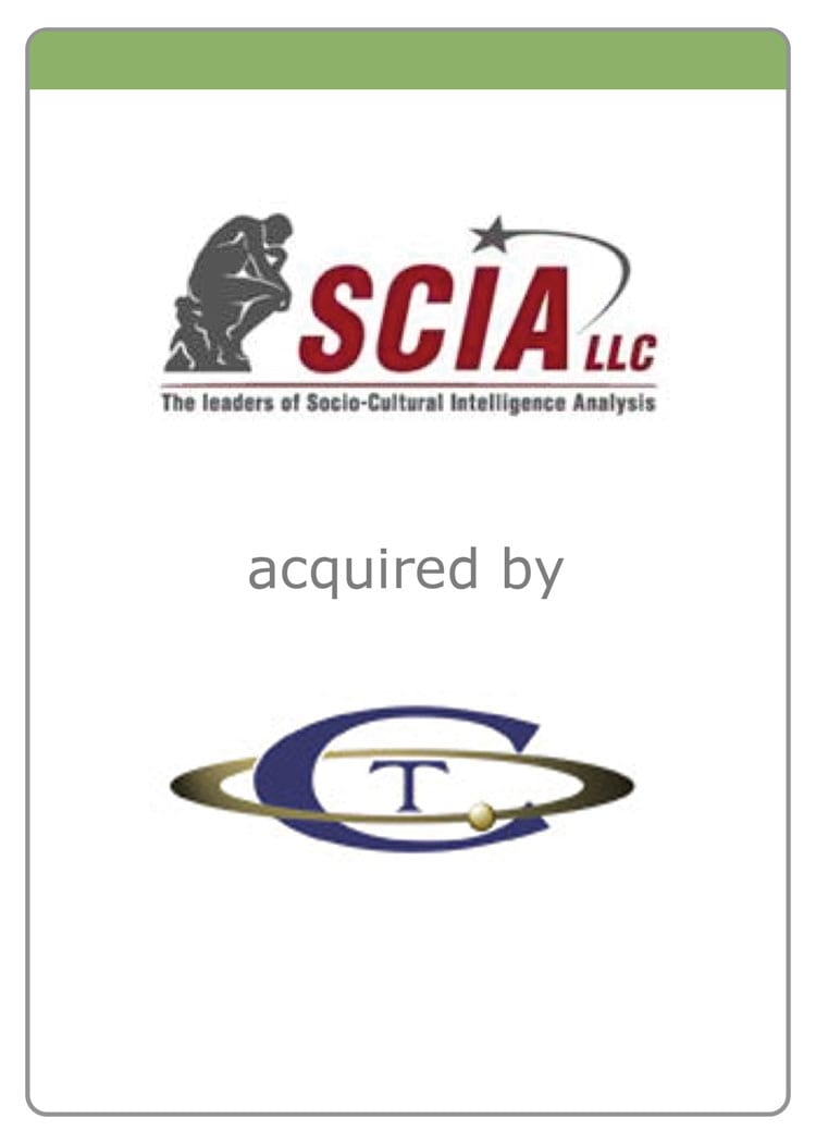 SCIA acquired by Centra Technology — Sell-Side M&A
