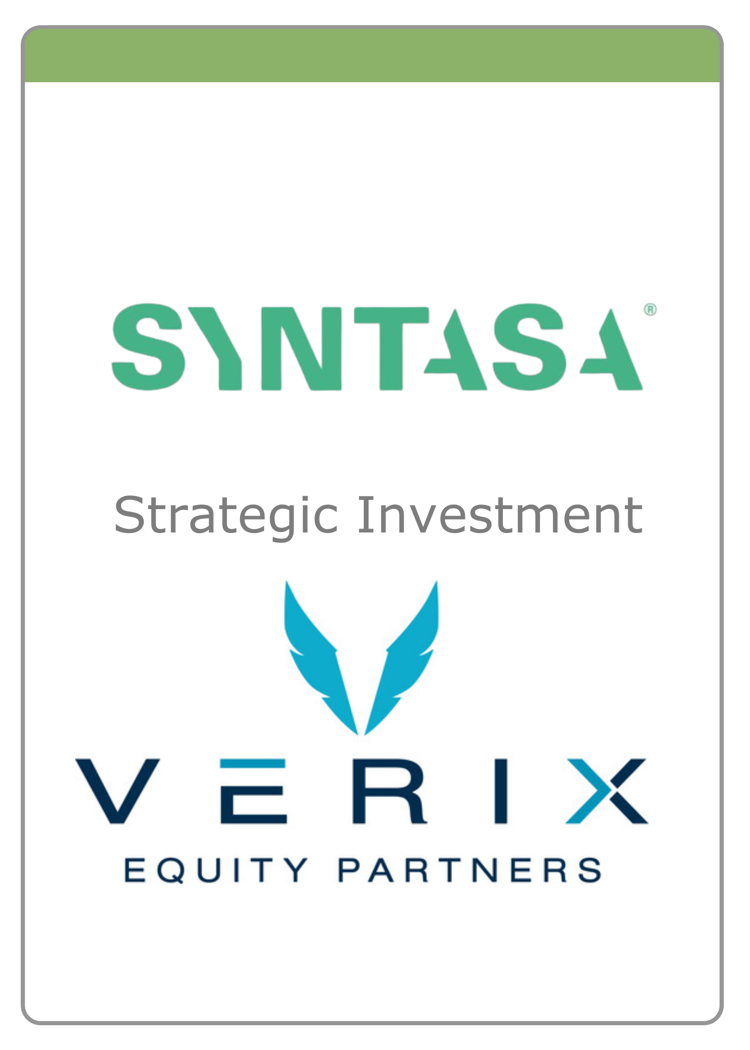 Syntasa receives strategic investment from Verix Equity Partners