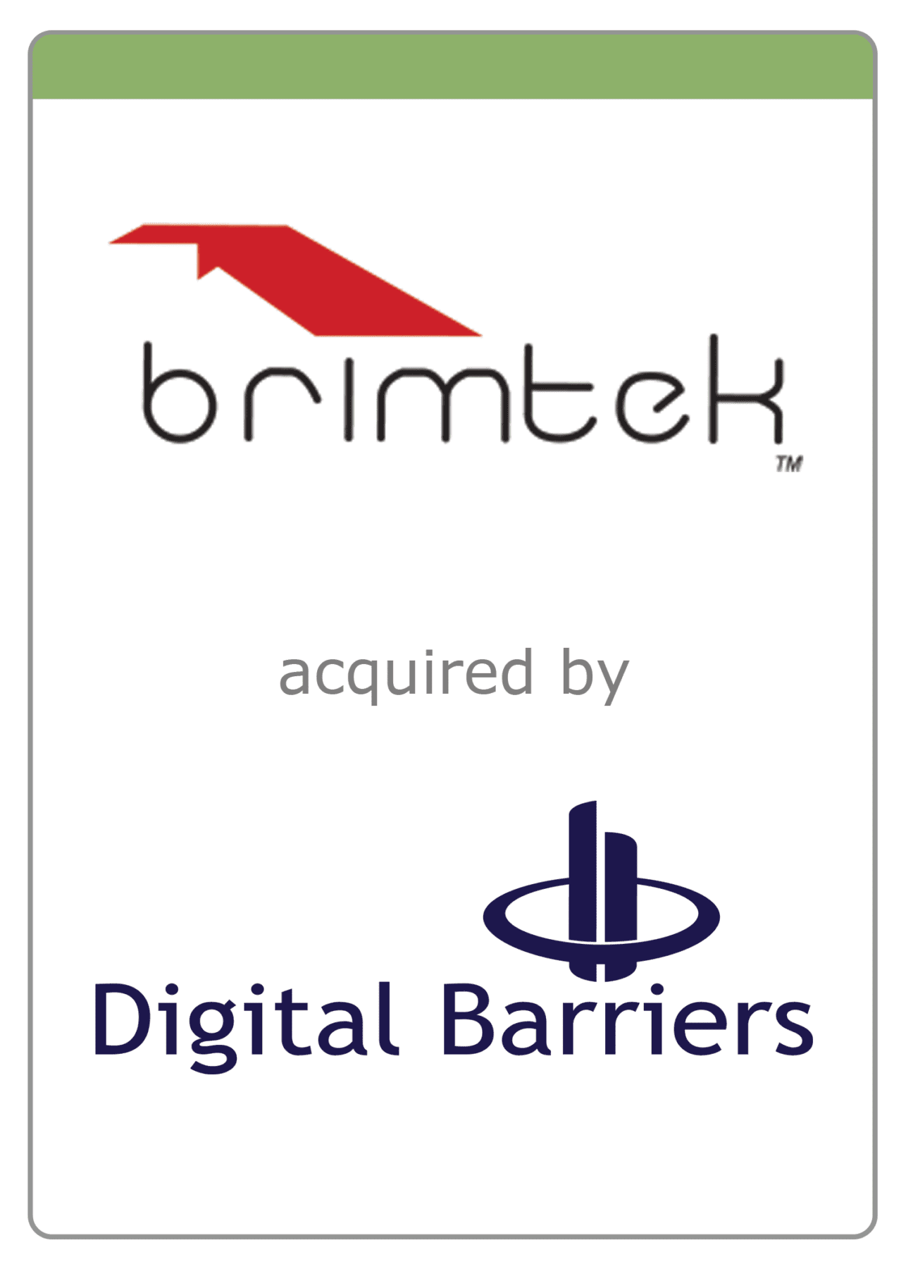 Brimtek acquired by Digital Barriers