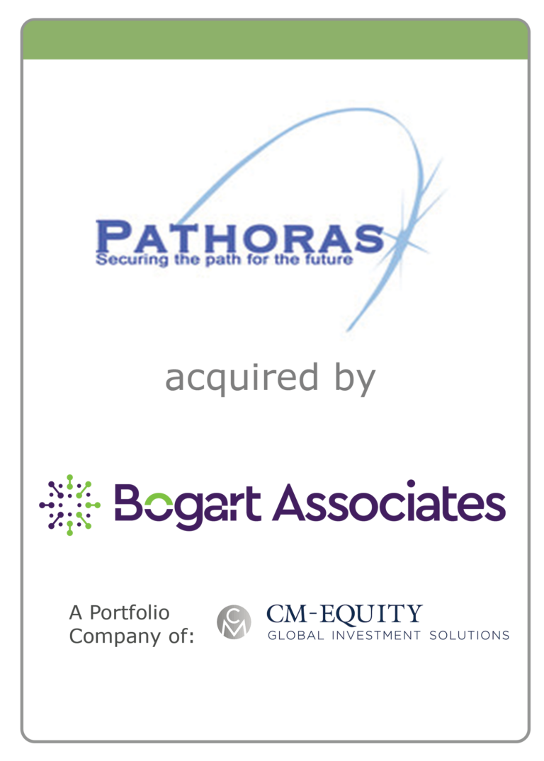 Pathoras acquired by Bogart Associates, a CM Equity Partners portfolio company