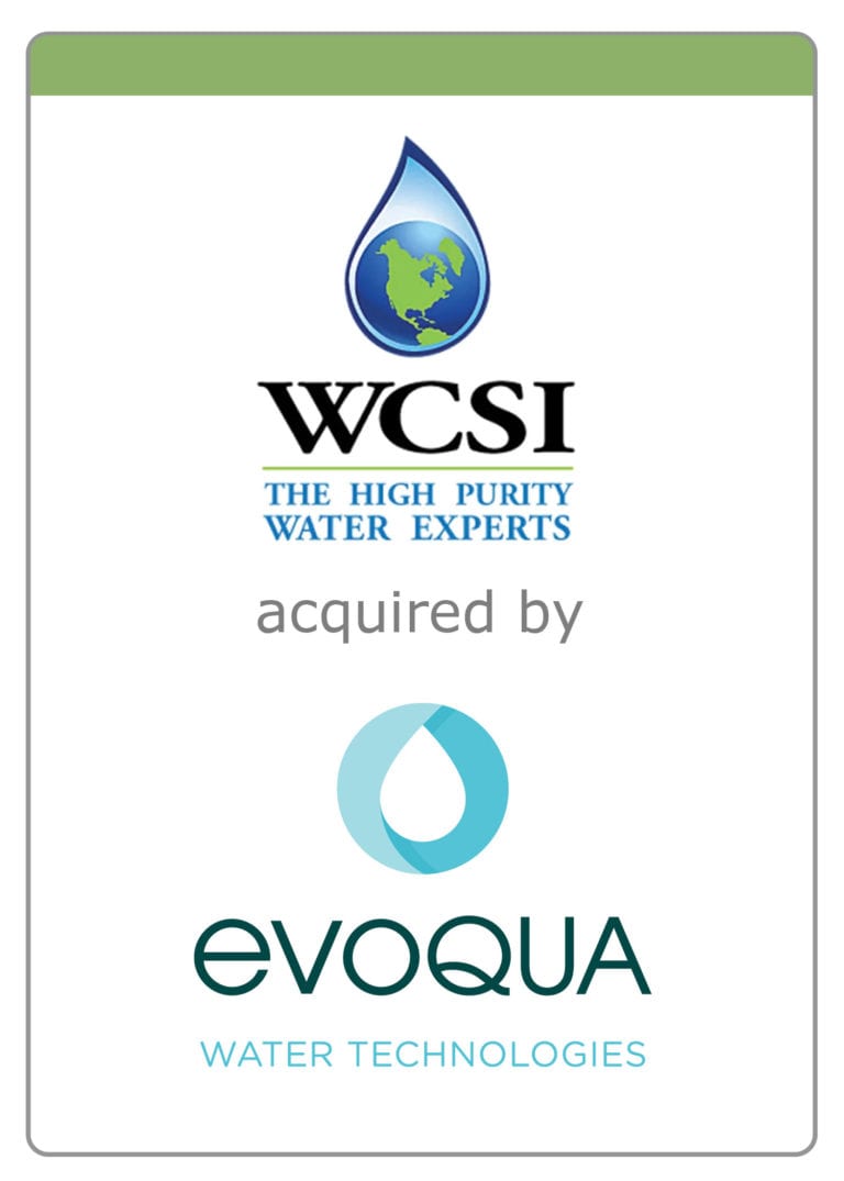 Water Consulting Specialists acquired by Evoqua Water Technologies