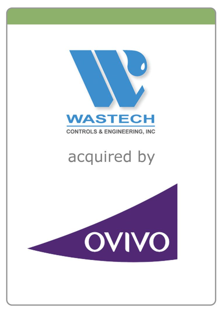 Wastech Controls & Engineering acquired by Ovivo Inc.